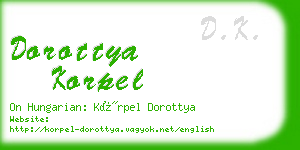 dorottya korpel business card